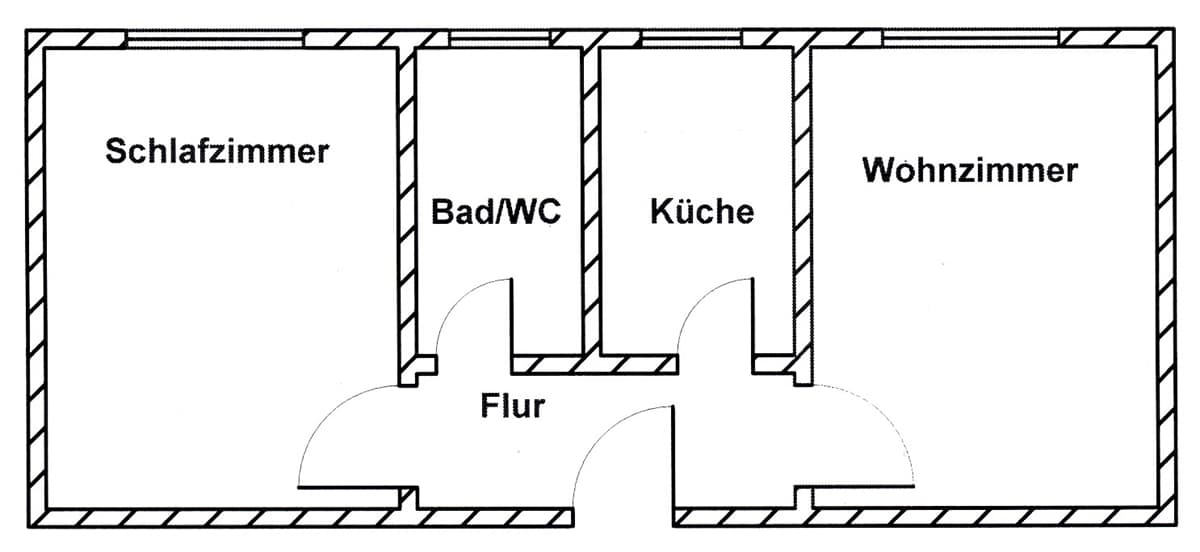 Zweiraumwohnung in Zentrumsnähe - Ansicht 2